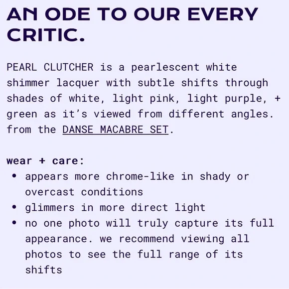 Mooncat Pearl Clutcher and Not Today Satan Nail Polish Set - Picture 15 of 15